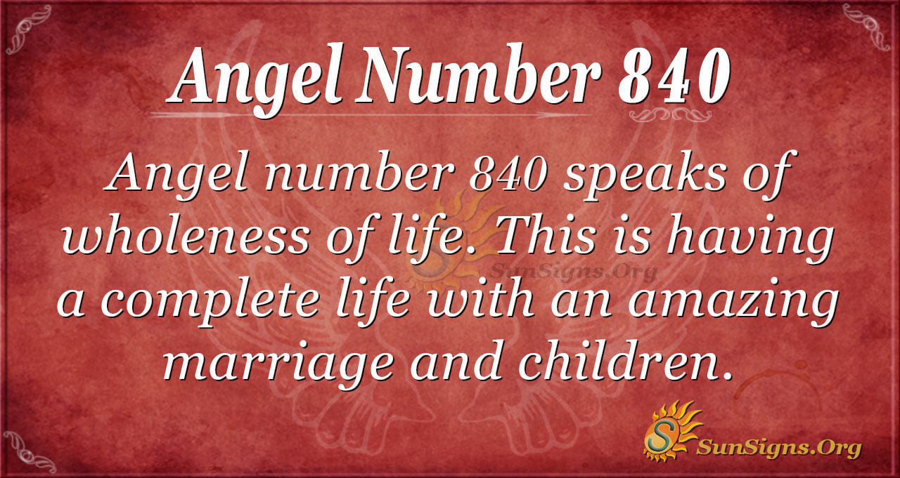 Meaning Of The Number 840