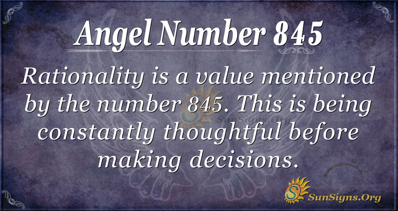 Numerology Of Angel Number 845