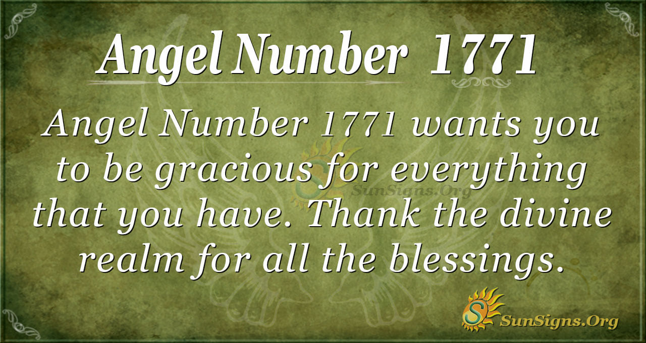 What Is Angel Number 1771?